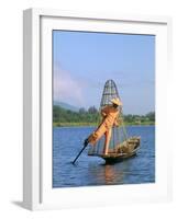 Fisherman, Inle Lake, Shan State, Myanmar (Burma), Asia-Sergio Pitamitz-Framed Photographic Print