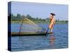 Fisherman, Inle Lake, Shan State, Myanmar (Burma), Asia-Sergio Pitamitz-Stretched Canvas