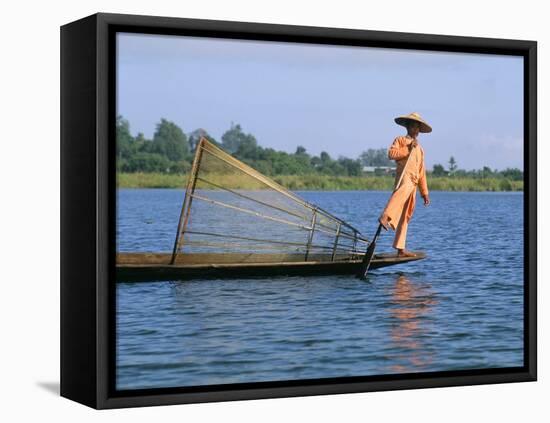 Fisherman, Inle Lake, Shan State, Myanmar (Burma), Asia-Sergio Pitamitz-Framed Stretched Canvas