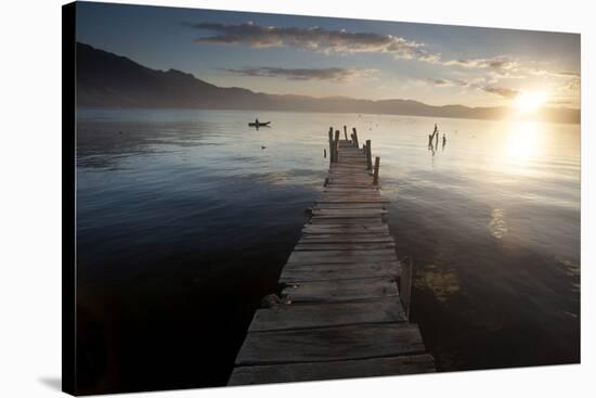 Fisherman, Lago Atitlan, Guatemala, Central America-Colin Brynn-Stretched Canvas