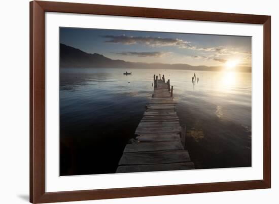 Fisherman, Lago Atitlan, Guatemala, Central America-Colin Brynn-Framed Photographic Print