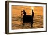 Fisherman Landing the Night Catch. Vietnam, Indochina-Tom Norring-Framed Photographic Print