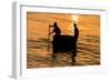 Fisherman Landing the Night Catch. Vietnam, Indochina-Tom Norring-Framed Photographic Print