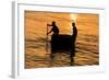 Fisherman Landing the Night Catch. Vietnam, Indochina-Tom Norring-Framed Photographic Print