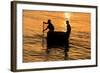 Fisherman Landing the Night Catch. Vietnam, Indochina-Tom Norring-Framed Photographic Print