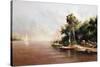 Fisherman Landing-Art Fronckowiak-Stretched Canvas