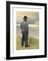 Fisherman looking out over the sea-Michael Ancher-Framed Premium Giclee Print
