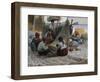 Fisherman Mending Nets, Capri-Theodor Leopold Weller-Framed Giclee Print