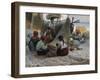 Fisherman Mending Nets, Capri-Theodor Leopold Weller-Framed Giclee Print