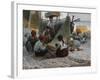 Fisherman Mending Nets, Capri-Theodor Leopold Weller-Framed Giclee Print