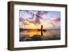 Fisherman of Bangpra Lake in Action When Fishing, Thailand-weerasak saeku-Framed Photographic Print