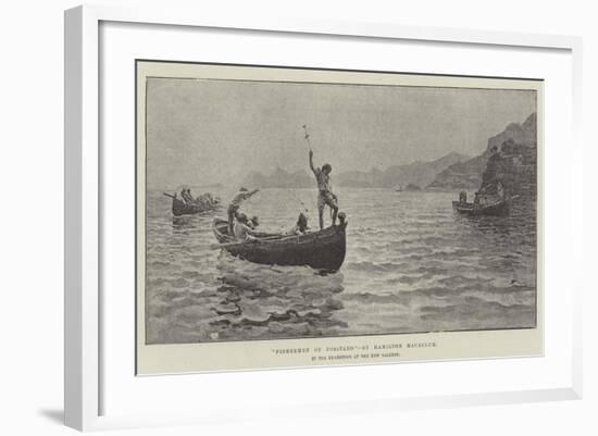 Fisherman of Positano, in the Exhibition at the New Gallery-Hamilton Macallum-Framed Giclee Print