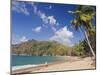 Fisherman on a Palm-Fringed Beach, Englishmans Bay, Tobago, Trinidad and Tobago-Christian Kober-Mounted Premium Photographic Print