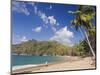 Fisherman on a Palm-Fringed Beach, Englishmans Bay, Tobago, Trinidad and Tobago-Christian Kober-Mounted Photographic Print