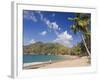 Fisherman on a Palm-Fringed Beach, Englishmans Bay, Tobago, Trinidad and Tobago-Christian Kober-Framed Photographic Print