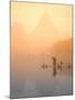 Fisherman on Bamboo Raft in Early Morning Mist, Li River, China-Keren Su-Mounted Photographic Print