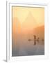 Fisherman on Bamboo Raft in Early Morning Mist, Li River, China-Keren Su-Framed Photographic Print