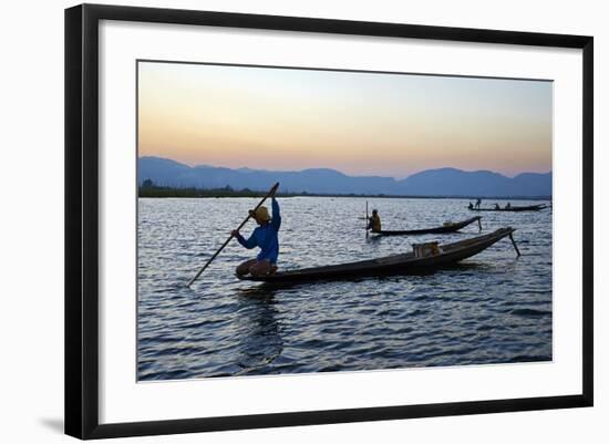 Fisherman on Inle Lake, Shan State, Myanmar (Burma), Asia-Tuul-Framed Photographic Print