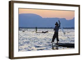 Fisherman on Inle Lake, Shan State, Myanmar (Burma), Asia-Tuul-Framed Photographic Print