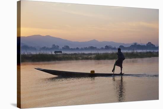 Fisherman on Inle Lake, Shan State, Myanmar (Burma), Asia-Tuul-Stretched Canvas