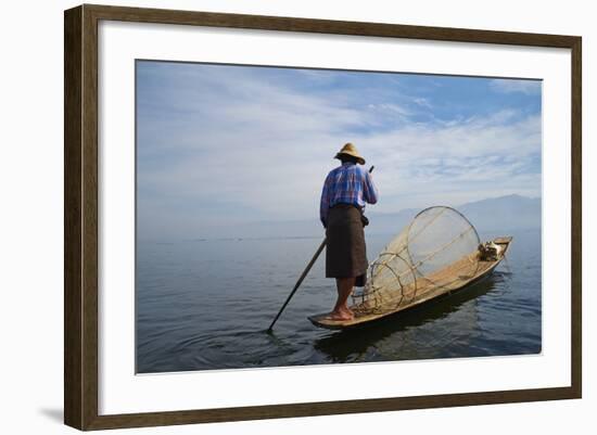 Fisherman on Inle Lake, Shan State, Myanmar (Burma), Asia-Tuul-Framed Photographic Print