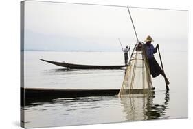 Fisherman on Inle Lake, Shan State, Myanmar (Burma), Asia-Tuul-Stretched Canvas