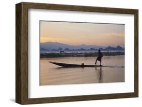 Fisherman on Inle Lake, Shan State, Myanmar (Burma), Asia-Tuul-Framed Photographic Print