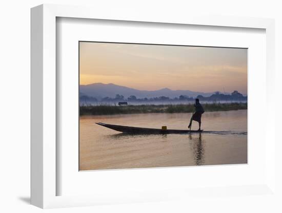 Fisherman on Inle Lake, Shan State, Myanmar (Burma), Asia-Tuul-Framed Photographic Print