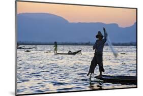 Fisherman on Inle Lake, Shan State, Myanmar (Burma), Asia-Tuul-Mounted Photographic Print