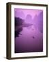 Fisherman on Raft in Li River, Yangshou, Guanxi, China-Charles Crust-Framed Photographic Print