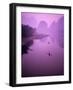 Fisherman on Raft in Li River, Yangshou, Guanxi, China-Charles Crust-Framed Photographic Print