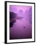 Fisherman on Raft in Li River, Yangshou, Guanxi, China-Charles Crust-Framed Photographic Print