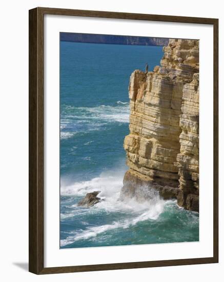 Fisherman on the Edge of the Cliff, Cape St. Vincent Peninsula, Sagres, Algarve, Portugal-Neale Clarke-Framed Photographic Print