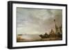 Fisherman on the Shore (Oil on Panel)-Simon Jacobsz Vlieger-Framed Giclee Print