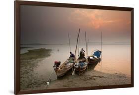 Fisherman Prepare to Set Out, Irrawaddy River, Myanmar (Burma), Asia-Colin Brynn-Framed Photographic Print