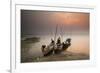 Fisherman Prepare to Set Out, Irrawaddy River, Myanmar (Burma), Asia-Colin Brynn-Framed Photographic Print