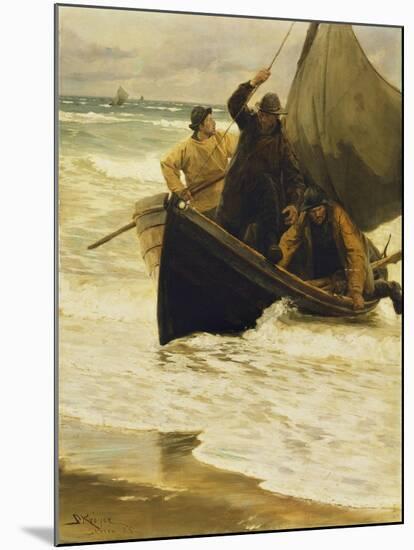 Fisherman Returning Home, Skagen, 1885-Peder Severin Kröyer-Mounted Giclee Print