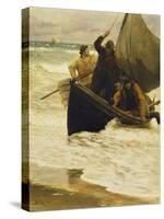 Fisherman Returning Home, Skagen, 1885-Peder Severin Kröyer-Stretched Canvas