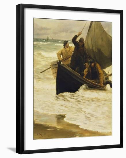 Fisherman Returning Home, Skagen, 1885-Peder Severin Kröyer-Framed Premium Giclee Print