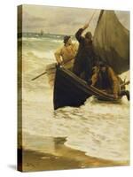 Fisherman Returning Home, Skagen, 1885-Peder Severin Kröyer-Stretched Canvas