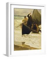 Fisherman Returning Home, Skagen, 1885-Peder Severin Kröyer-Framed Giclee Print