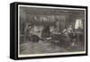 Fisherman's Cottage in the Isle of Man-Charles Auguste Loye-Framed Stretched Canvas