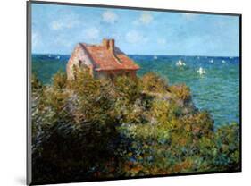 Fisherman's Cottage on the Cliffs at Var-Claude Monet-Mounted Art Print