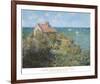 Fisherman's Cottage on the Cliffs at Varengeville-Claude Monet-Framed Art Print