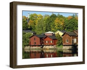 Fisherman's Cottages Beside the River, Porvoo, Finland, Scandinavia, Europe-Ken Gillham-Framed Photographic Print