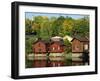 Fisherman's Cottages Beside the River, Porvoo, Finland, Scandinavia, Europe-Ken Gillham-Framed Photographic Print