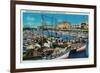 Fisherman's Fleet at Fisherman's Wharf - San Francisco, CA-Lantern Press-Framed Art Print