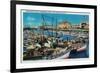 Fisherman's Fleet at Fisherman's Wharf - San Francisco, CA-Lantern Press-Framed Art Print