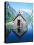 Fisherman's house in the Ober Lake, Bavaria, Germany-Herbert Kehrer-Stretched Canvas