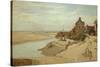Fisherman's Huts at Sainte-Adresse-Jean-Baptiste-Camille Corot-Stretched Canvas